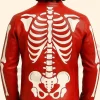 Red Skeleton Leather Cosplay Jacket For Sale