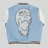 Revenge Skull Blue Varsity Jacket For Sale