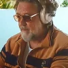 Russell Crowe Movie The Get Out 2026 Brown Track Jacket Side