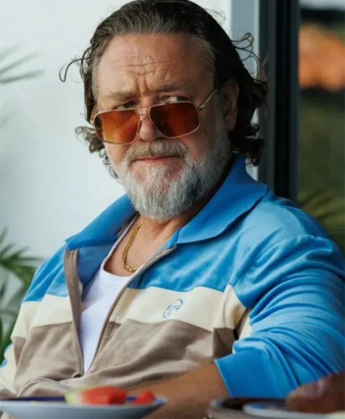 Russell Crowe Movie The Get Out 2026 Manco Kapak Colorblock Track Jacket For Sale
