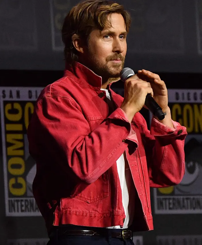 Ryan Gosling Comic-Con 2026 Red Denim Jacket