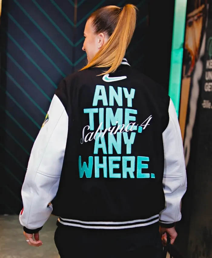 Sabrina-Ionescu-Nike-Any-Time-Any-Where-Black-Varsity-Jacket