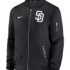 San Diego Padres Nike Dugout Black Bomber Jacket