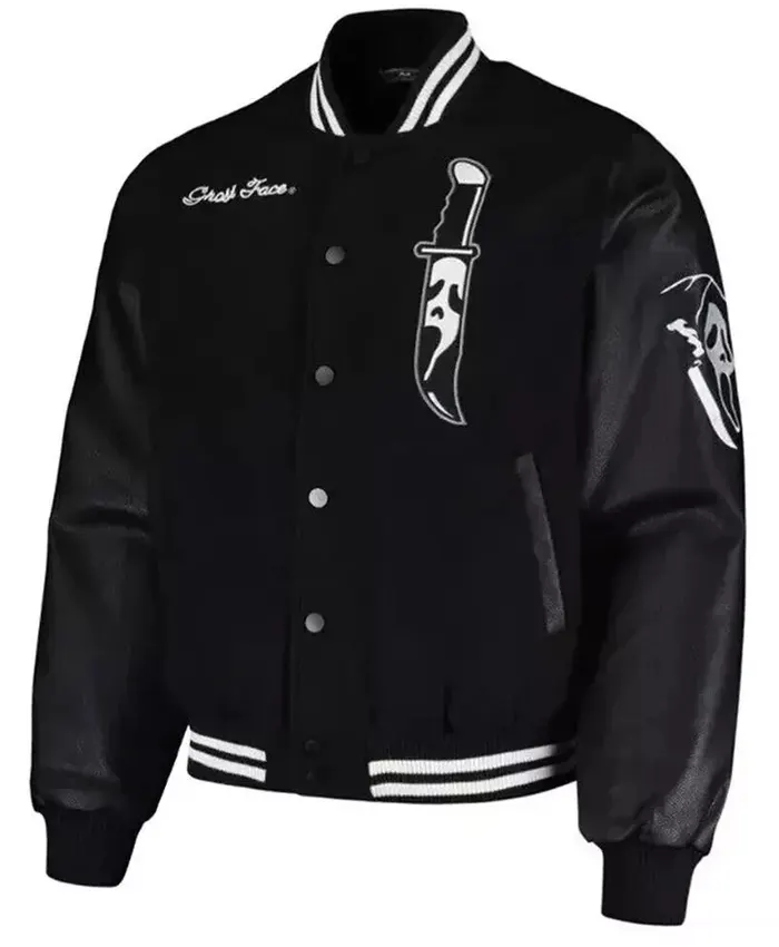 Scream Ghostface Varsity Jacket Front