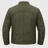 Shane McRae TV Series Silo 2026 Knox Olive Green Quilted Jacket Back