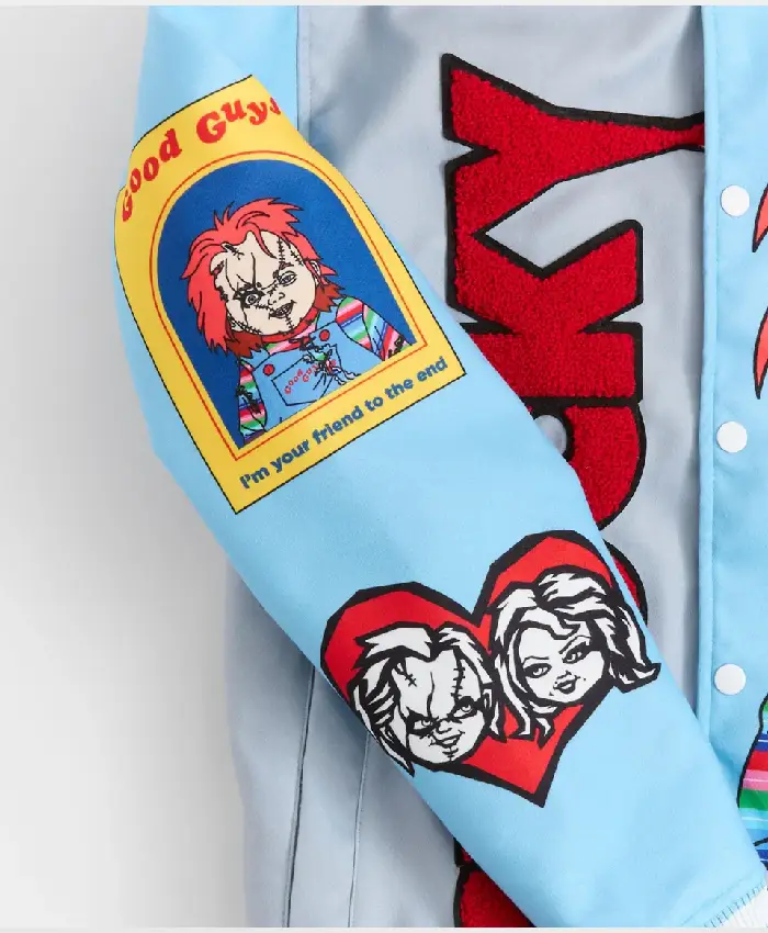 Halloween Love Hurts Chucky Varsity Jacket