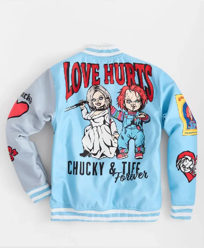 Chucky Love Hurts Halloween Varsity Jacket