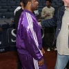 Shop YAankee Stadium Friends and Family Event 2026 A$AP Ferg Y Adidas Purple Sequin Tracksuit Right view