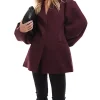 Shophie Thatcher Movie Her Private Hell 2026 Elle Burgundy Wool Coat