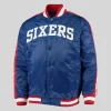 Sixers Starter 76ers Satin Varsity Jacket