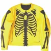 Skeleton Yellow Leather Jacket Front