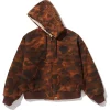 Solid 1st Camo Shark Zip-up Hooded Jacket Front