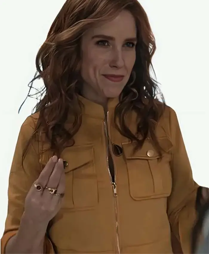 Sophia Bush Movie Summer’s Last Resort 2026 Milly Mustard Cropped Jacket