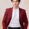 Spider-Man Brand New Day Press Tour Tom Holland Red Blazer