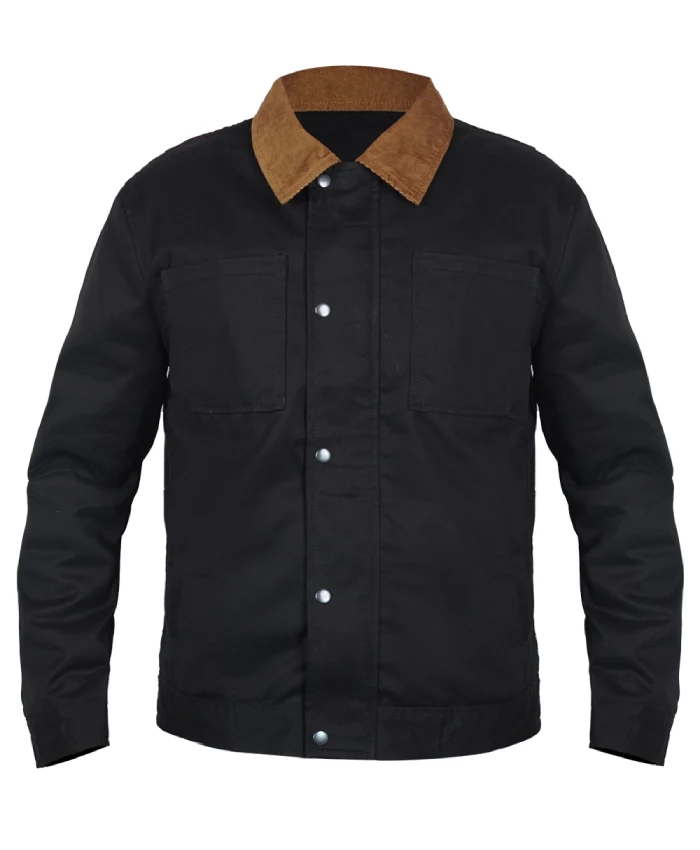 Spider-Man Brand New Day Tom Holland black cotton jacket with shirt-style collar