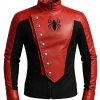 Spiderman Red and Black Asymmetrical Leather Jacket