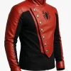 Spiderman Red and Black Asymmetrical Leather Jacket Side