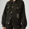 Stussy-Levis-Crispy-Rinse-Denim-Trucker-Jacket-Black