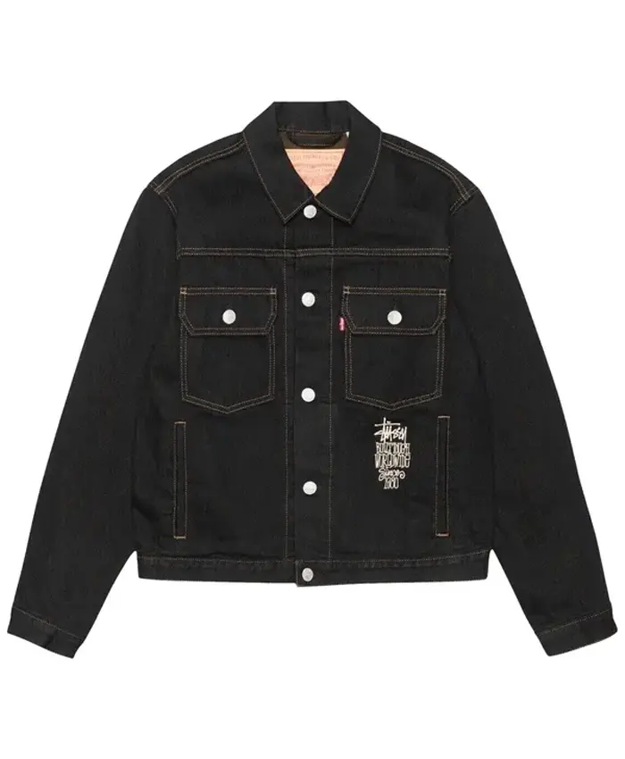Stussy-x-Levis-Crispy-Rinse-Black-Denim-Trucker-Jacket