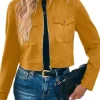Summer’s Last Resort Sophia Bush Cropped Suede Jacket Front