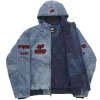 Supreme Fox Racing Denim Hooded Work Jacket For Sale