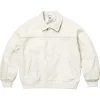 Supreme-Nike-White-Leather-Varsity-Jacket