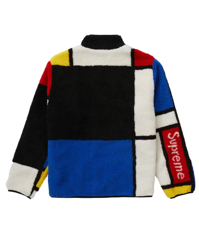 Supreme Reversible Colorblocked Fleece Jacket Back