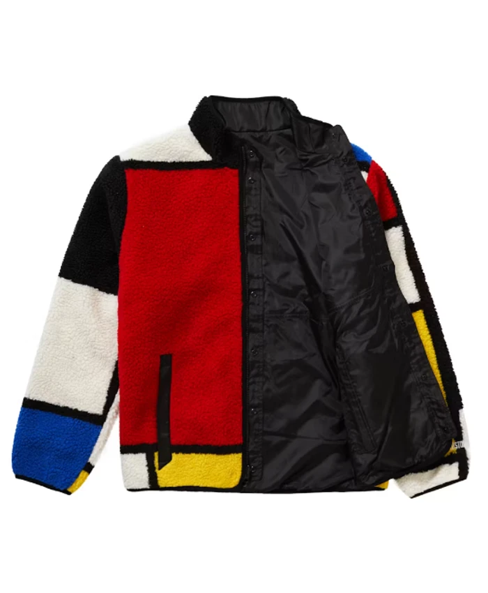 Supreme Reversible Colorblocked Fleece Jacket For Sale