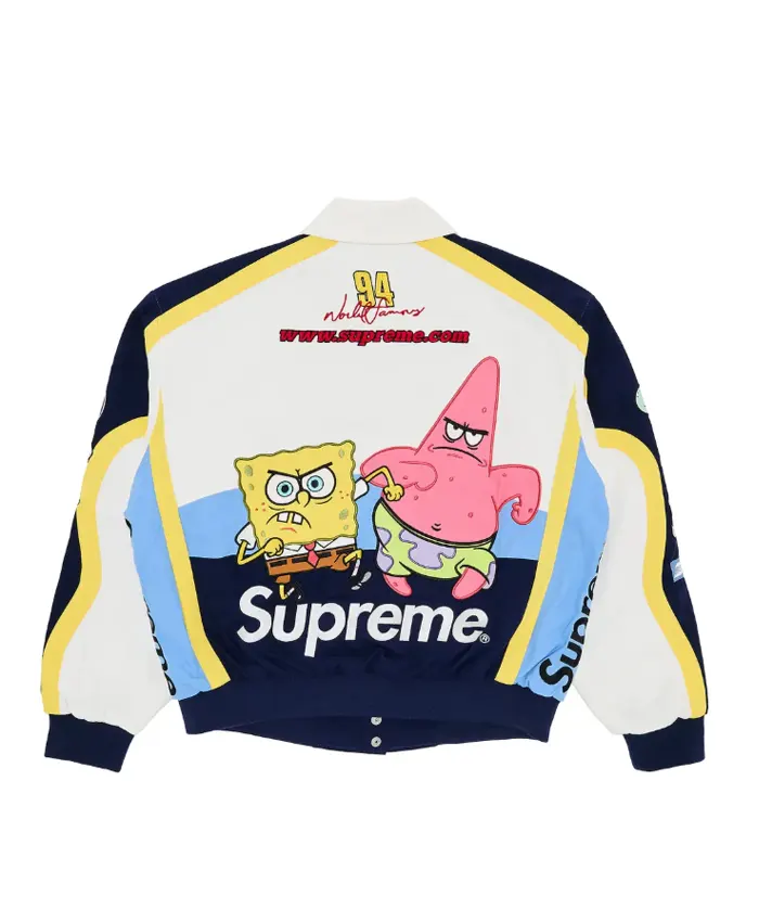 Supreme X SpongeBob SquarePants Jeff Hamilton Racing Jacket Back