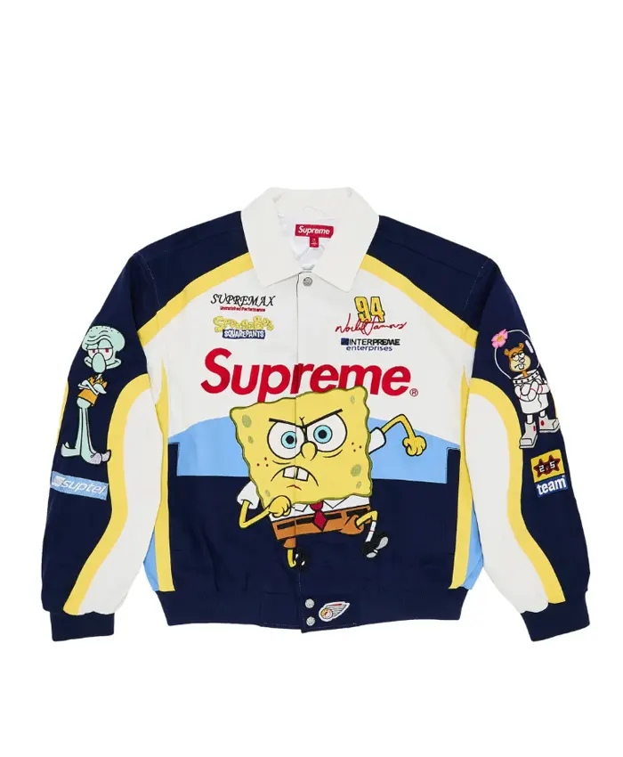 Supreme X SpongeBob SquarePants Jeff Hamilton Racing Jacket
