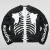 Supreme X Vanson Leather Bones Jacket Black Back