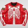 Supreme X Vanson Leather Bones Jacket Red