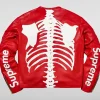 Supreme X Vanson Leather Bones Jacket Red Back