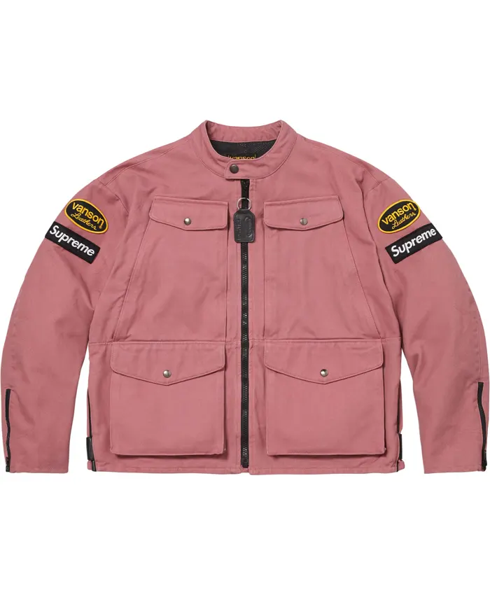 Supreme X Vanson Leathers Cordura Jacket Pink
