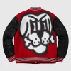 Supreme x Bone Letterman Varsity Jacket Red Back