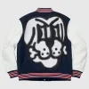 Supreme x Bone Letterman Varsity Jacket White Back