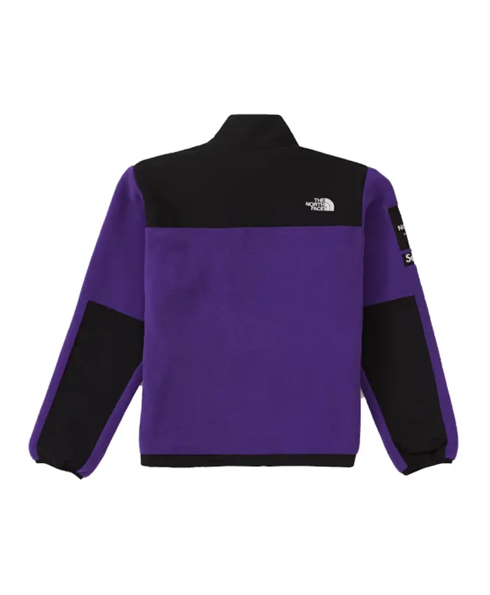 Supreme x The North Face Arc Logo Fleece Jacket Purple Back