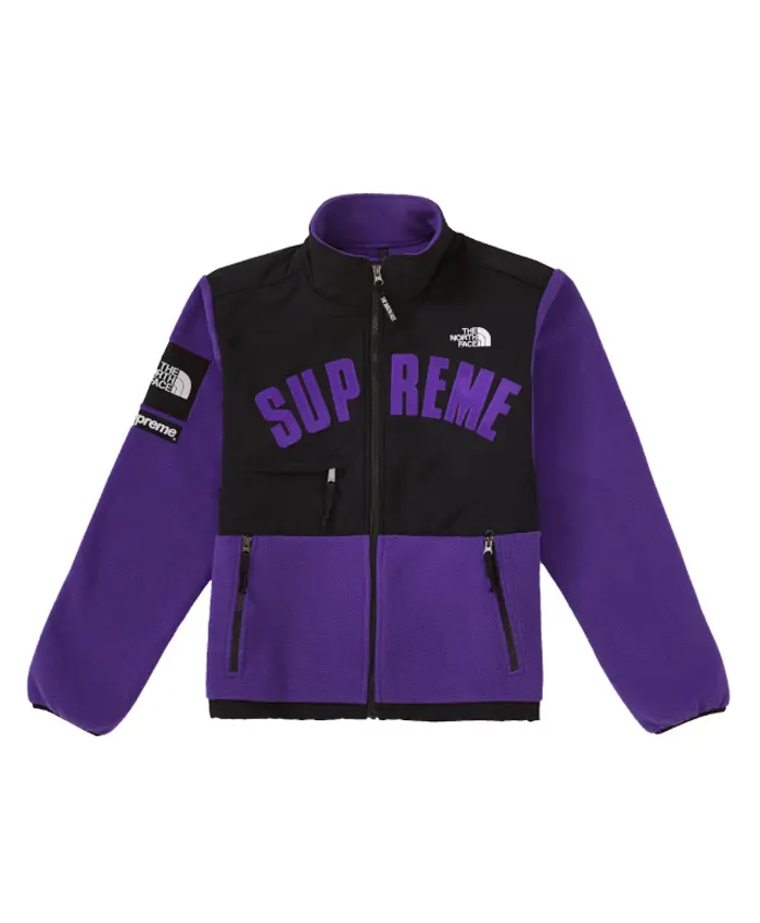 Supreme x The North Face Arc Logo Fleece Jacket Purple