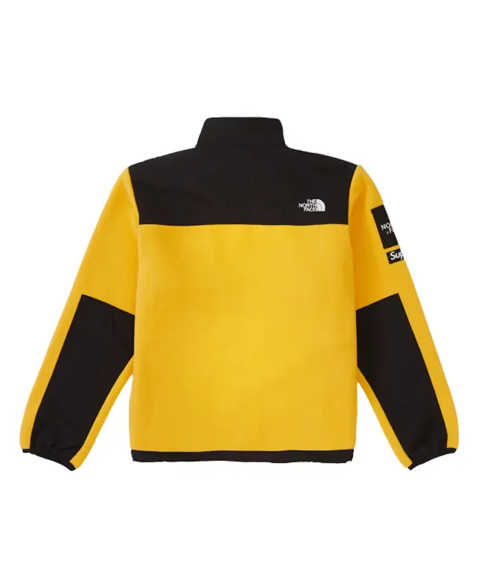 Supreme x The North Face Arc Logo Fleece Jacket Yellow Back