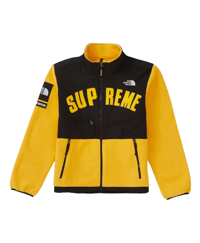 Supreme x The North Face Arc Logo Fleece Jacket Yellow