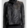 Taylor Swift Rick Owens Biker Leather Jacket Front