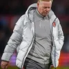 Team Netherlands Ronald Koeman Grey Puffer Jacket For Sale
