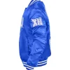 Tennessee State University Blue Cropped Satin Varsity Jacket On Sale