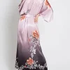 Teresa Palmer Movie The Get Out 2026 Sunny Satin Floral Silk Printed Robe Back