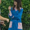 The End of Oak Street 2026 Anne Hathaway Blue Floral Coat