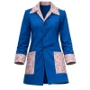 The End of Oak Street 2026 Anne Hathaway Blue Floral Coat For Sale