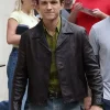 The Odyssey Promotion 2026 Tom Holland Leather Jacket Front