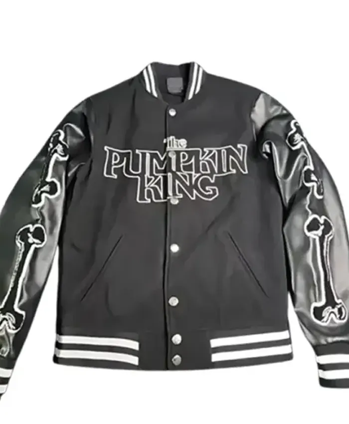 The Pumpkin King Black Varsity Jacket