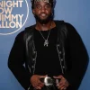 The Tonight Show Starring Jimmy Fallon American SInger Shaboozey Black Leather Vest