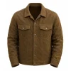 The Town That Takes Dean Richardson Brown Suede Jacket Front